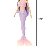 Barbie Mermaid Doll with Pink & Lilac Fantasy Hair & Headband Accessory, Toy with Shell-Inspired Bodice & Lavender Tail