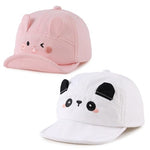Peecabe Baby Baseball Cap Toddler Infant Boys Girls Sun Hat Breathable Cute Hats for Spring Summer 6M-3T (US, Age, 3 Months, 12 Months, B-Pinkl Rabbit+White Panda)
