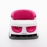 Ingenuity Baby Base 2-in-1 Booster Feeding and Floor Seat with Self-Storing Tray - Pink Flambe