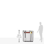 Regalo Safety 37" Extra Tall Baby Gate for Doorways & Bottom of Stairs, Wood Accent Pressure Mounted Gate with Door for Babies, Toddlers & Pets, Tested & Safe for 30 Years, American Designed and Owned