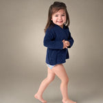 Gerber Baby Toddler Hooded Kangaroo Pocket Terry Cover Up, Navy, 4T