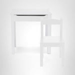 Melissa & Doug Wooden Child's Lift-Top Desk & Chair - White Play Desk and Chair Set for Toddlers and Kids Ages 3+