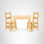 Melissa & Doug Solid Wood Kids Table and Chairs (2), Premium Quality Wooden Toddler Table and Chair Set for Kids Playroom Furniture & Montessori Classroom Furniture for Boys & Girls Ages 3+