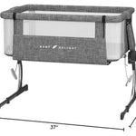 Baby Delight Beside Me Dreamer Bassinet | Bedside Sleeper | 6-Position Height Adjustment | Charcoal Tweed