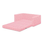 Delta Children - Serta Perfect Sleeper Kids 2-Seater Sofa, Convertible 2-in-1 Flip Open Toddler Couch Sleeper, Foam Chair for Playroom & Bedroom, Bed Lounger, Comfy Play Sleeping Lounge Chair, Pink