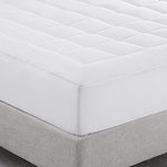 Serta ComfortSure King Mattress Cover, Fitted Pillow Top Mattress Pad, Super Soft and Breathable Quilted Cotton Protector with 18" Elastic Deep Pockets for Secure Fit, White