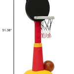 Delta Children Disney Mickey Mouse Plastic Basketball Set - Includes Basketball Hoop, 1 Basketball and Ball Pump, Red/Black