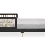 Delta Children Logan Wood Toddler Bed, Greenguard Gold Certified, Midnight Grey/Natural