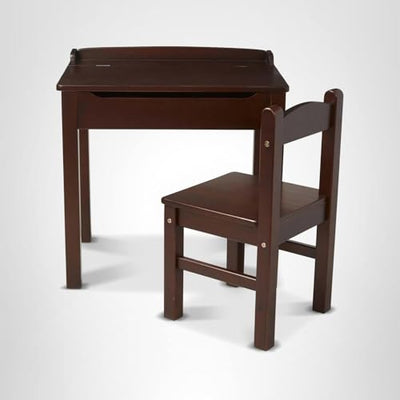 Melissa & Doug Wooden Lift-Top Desk & Chair - Espresso