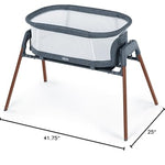 Chicco LullaGlide 3-in-1 Stationary, Gliding, and Portable Baby Bassinet, Waterproof Mattress and Fitted Sheet, Travel Bassinet for Baby Includes Carry Bag, Luna/Grey