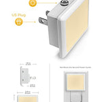 L LOHAS LED Night Lights Plug into Wall, [6-Pack] Plug in Night Light, Dusk-to-Dawn Sensor, 3000K Soft White 0.3W Bright Nightlight Auto-On/Off for Adults Kids Room Bedroom Bathroom Hallway Kitchen