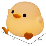 Amaredom DoDo Duck Night Light, Cute Duck Lamp, Silicone Dimmable Nursery Nightlight, Rechargeable LED Bedside Lamp with 20 Minutes Timer & Tap Control Baby Girls Women Bedrooms, Living Room