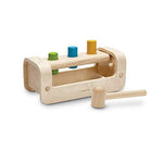 PlanToys® Pounding Bench Wooden Hammer Toy for Kids Ages 3+ | Montessori Fine Motor & Hand-Eye Coordination Activity for Focus & Strength | Eco-Friendly Educational Toy