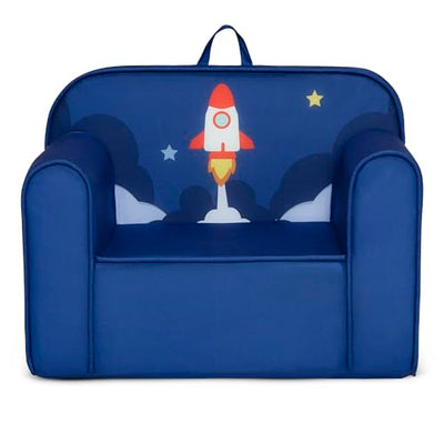 Delta Children Mix & Match Cozee Kids Chair with Interchangeable Patches, Space
