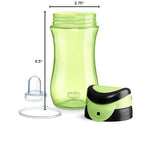 Chicco My Tumbler Toddler Sippy Cup for 2+ Years, 12oz Spill-Proof when Closed Water Bottle with Free-Flow Spout, Flip-Up Carry Handle, Easy Grip, BPA Free, Green