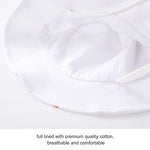 pureborn Baby Sun Hat - Wide Brims Cotton Bucket Hat Sun Protection Cap for Infant Boys 0-3 Months Star-Spangled Sailboat