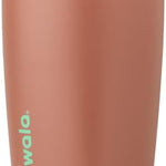 Owala SmoothSip Slider Insulated Stainless Steel Coffee Tumbler, Reusable Iced Coffee Cup, Hot Coffee Travel Mug, BPA Free 12 oz, Grey/Brown (Cozy Cocoa)