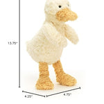 Jellycat Tumblie Duck Stuffed Animal, Medium 14 inches- Ducks and Ducklings Plush Toy - Classic Children's Gift
