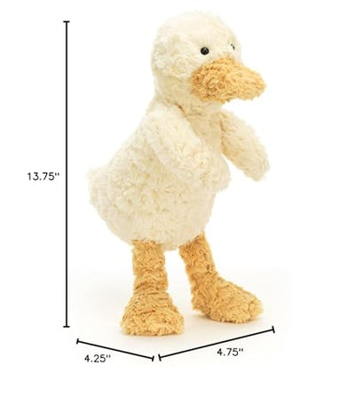 Jellycat Tumblie Duck Stuffed Animal, Medium 14 inches- Ducks and Ducklings Plush Toy - Classic Children's Gift