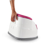 Ingenuity Baby Base 2-in-1 Booster Feeding and Floor Seat with Self-Storing Tray - Pink Flambe