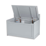 Melissa & Doug Toy Chest, Wooden Toy Storage Box with Safety-Hinged Lid, Kids Toys Storage Organizer for Playroom, Bedroom, & Montessori Classroom Furniture for Boys & Girls Ages 3+, Gray