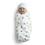 Delta Children 100% Cotton Flannel Baby Receiving Blankets for Girls and Boys – 30x30 Inches (Pack of 4), Space Exploration