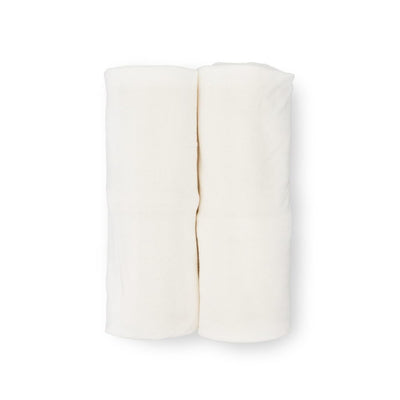 Little Unicorn Large Stretch Knit Swaddle Blanket 2 Pack| Super Soft with Optimal Stretch for swaddling | Giftable Set (White)