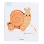 Pearhead Montessori Snail Pull Toy, Pull Along Wooden Toy, Early Development Push and Pull String Toy, Motor Skill Toy for Toddlers Ages 1+ Year