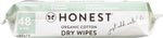 The Honest Company 100% Pure Organic Cotton Dry Wipes | Multi-Use Disposable Facial Cloth and Baby Wipe | Hypoallergenic and Gentle on Skin | 96 Count (2 Packs of 48)
