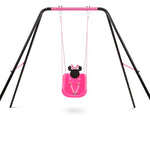 Disney Minnie Mouse 2-in-1 Outdoor Swing by Delta Children – for Babies and Toddlers – Full Bucket Seat
