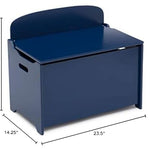 Delta Children MySize Deluxe Toy Box, Deep Blue