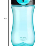Chicco My Tumbler Toddler Sippy Cup for 2+ Years, 12oz Spill-Proof when Closed Water Bottle with Free-Flow Spout, Flip-Up Carry Handle, Easy Grip, BPA Free, Teal