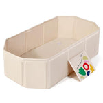 Orzbow Collapsible Baby Bathtub, Toddler Bathtub with Non-Slip Base, Portable Bath Tub for Kids Infant 12 Months+ Travel, Easy to Clean, Stable & Durable, Space-Saving, White