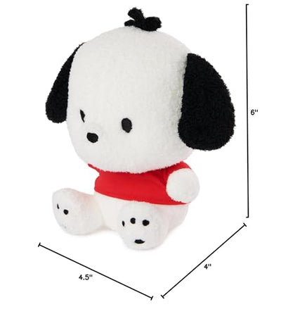 GUND Sanrio Pochacco Plush, Puppy Stuffed Animal for Ages 1 and Up, White/Red, 6”