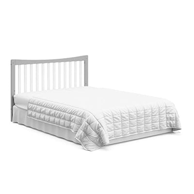 Graco Remi 4-In-1 Convertible Crib & Changer With Drawer (Pebble Gray & White) – GREENGUARD Gold Certified, Crib And Changing-Table Combo, Includes Changing Pad, Converts To Toddler Bed, Full-Size Bed
