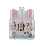 Baby Bottles 9 oz for Boys and Girls| 3 Pack of Disney Minnie Bows and Winks Infant Bottles for Newborns and All Babies | BPA-Free Plastic Baby Bottle for Baby Shower