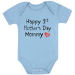 Tstars Happy 1st Mother's Day Mommy Infant Bodysuit Gift for New Mom Baby Boy Girl Newborn Outfit 12M Aqua