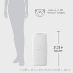 Diaper Genie Compact Pail Includes 1 Starter Square Refill That can Hold up to 165 Newborn-Sized Diapers.