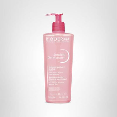 Bioderma Sensibio Foaming Gel Gentle Face Cleanser, Cleansing and Makeup Removing Refreshing Feeling for Sensitive Skin, Unscented, 16.9 Fl Oz