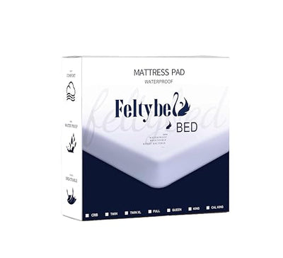 FELTYBED Full Size 54"x75" Waterproof Mattress Protector, Soft Bed Mattress Cover Full, Breathable Mattress Pad Cover with Deep Pocket 6"- 15", Noiseless Washable White