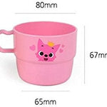 PINKFONG Cup with Handle-3P Family Plastic Cups (230ml) : 3pcs 1 Set