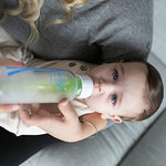 Dr. Brown's Natural Flow Anti-Colic Options+ Narrow Glass Baby Bottle 8 oz/250 mL, with Level 1 Slow Flow Nipple, 2 Pack, 0m+