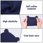 6 Pieces Newborn Baby Hat Bear Ears Infant Caps Baby Boy Girl Toddler Hats Infant Beanie Caps for 0-3 Months (Black White, Black, Navy Blue, Black Gray, Gray, White,Classic)