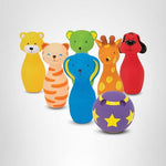 Melissa & Doug K’s Kids Bowling Friends Set, Soft Animal-Themed Pins & Ball with Carry Case, Travel-Friendly Bowling Game Sports Toy, Indoor & Outdoor Toddler Toys for Kids Ages 2+
