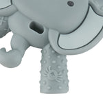 Itzy Ritzy - Ritzy Teether for Molars - Massages Sore Gums & Reaches Back Molars - Silicone Baby Teething Toy with Multiple Textures & Flexible Design - Teething Relief for 3 Months & Up (Elephant)