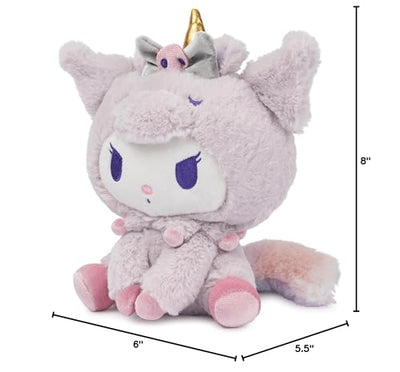 GUND Sanrio Kuromi Unicorn Plush Toy, Premium Stuffed Animal for Ages 1 and Up, Purple, 6”