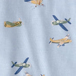Carter's Boy PurelySoft Long-Sleeve 2-Piece Pajamas, Blue Vintage Plane, 4T