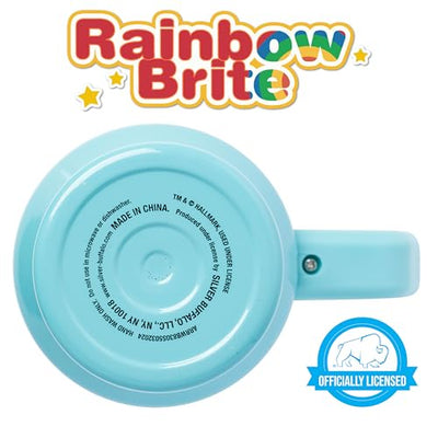 Silver Buffalo Rainbow Brite and Twink Sparkle Stainless Steel Tumbler with Handle and Straw, Fits in Standard Cup Holder, 40 Ounces