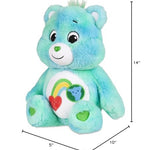 Care Bears 14" Medium Plush - I Turquoise Plushie for Ages 4+ – Stuffed Animal, Super Soft and Cuddly – Good for Girls and Boys, Employees, Collectors, Great Valentines Day Gift for Kids