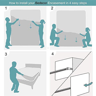 Bedecor Zippered Twin Mattress Protector Cover for 3"-6" Depth Mattress,Fully Encased Liquid Proof Urine Pee Protection Breathable Smooth Incontinence Pet Baby Potty Training